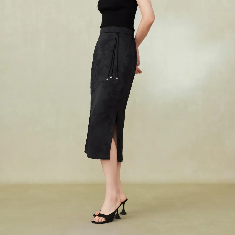 FINITY Casual Long Skirts Women's Black-3