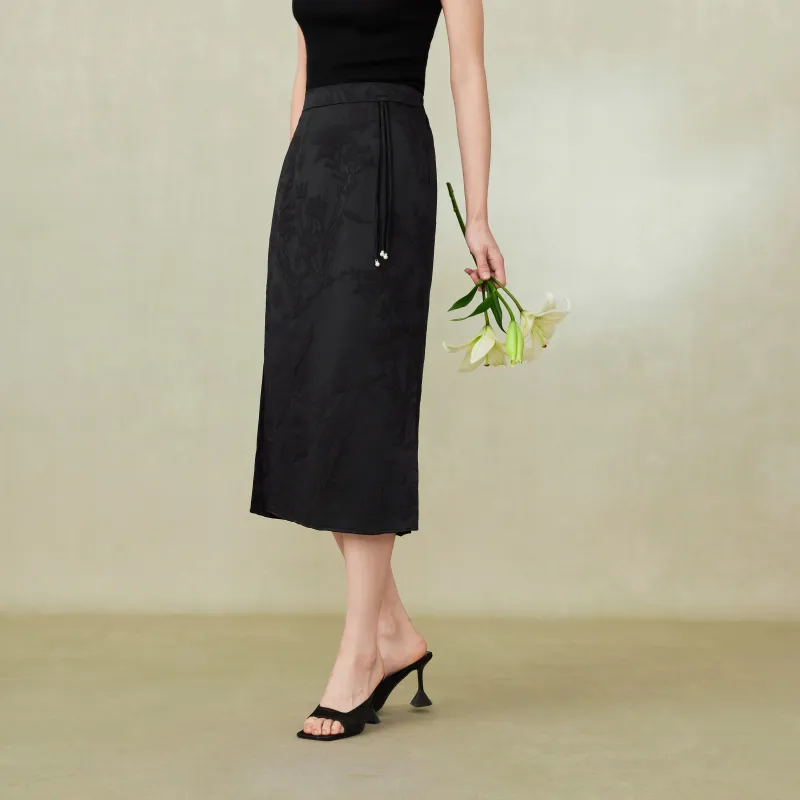 FINITY Casual Long Skirts Women's Black-5