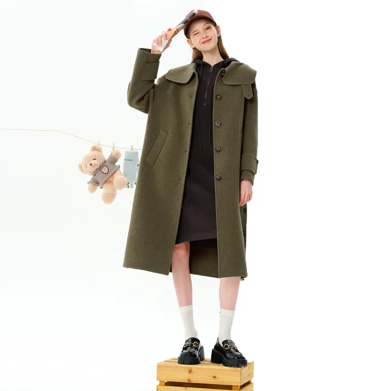 Lagogo Coats Women's Olive Green-3