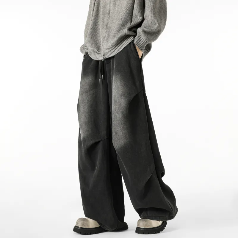 JUNGLE PANDA Knitted Sweatpants Unisex Black-1