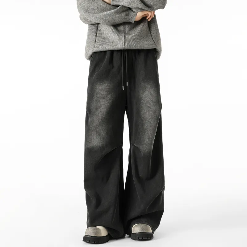 JUNGLE PANDA Knitted Sweatpants Unisex Black-2