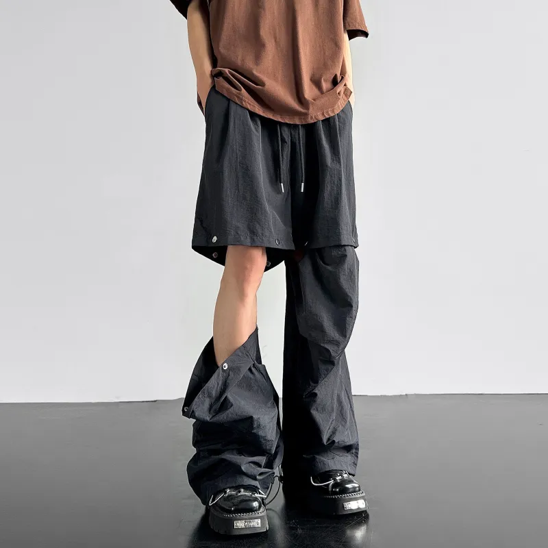 JUNGLE PANDA Knitted Sports Pants Unisex Black-5