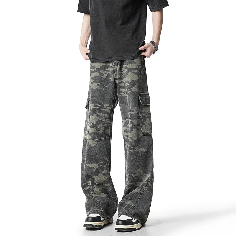 JUNGLE PANDA Knitted Sports Pants Unisex Camouflage-2