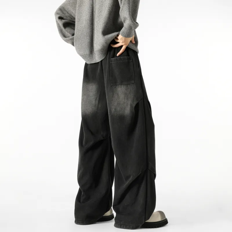 JUNGLE PANDA Knitted Sweatpants Unisex Black-7