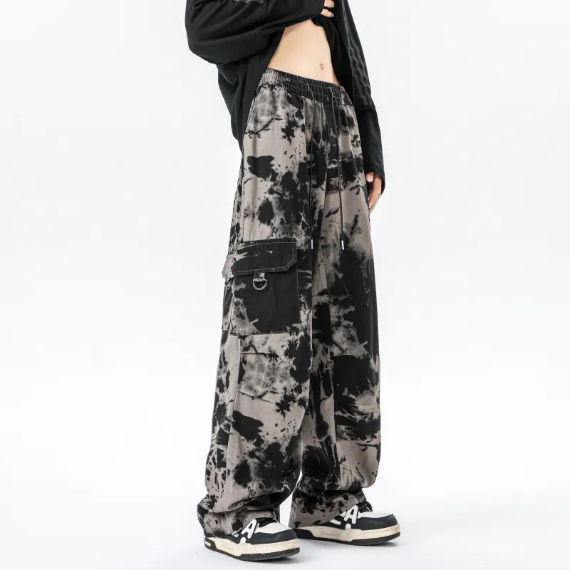 JUNGLE PANDA Cargo Pants Unisex Camouflage-4