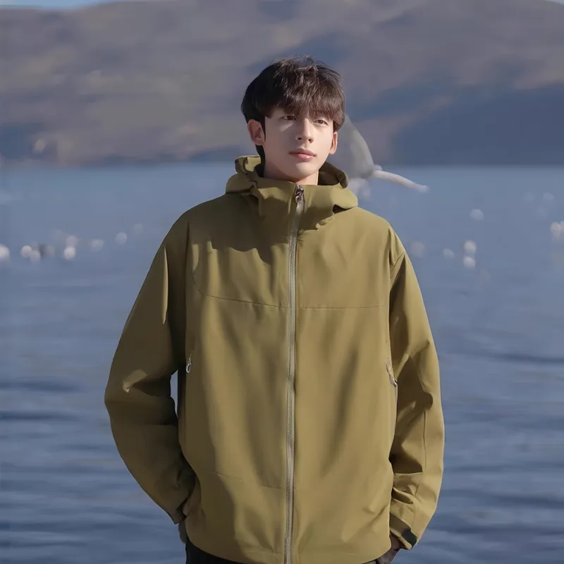 JUNGLE PANDA Water Resistant Windproof Breathable Wear Resistant Warm Windbreaker Jacket Unisex-4
