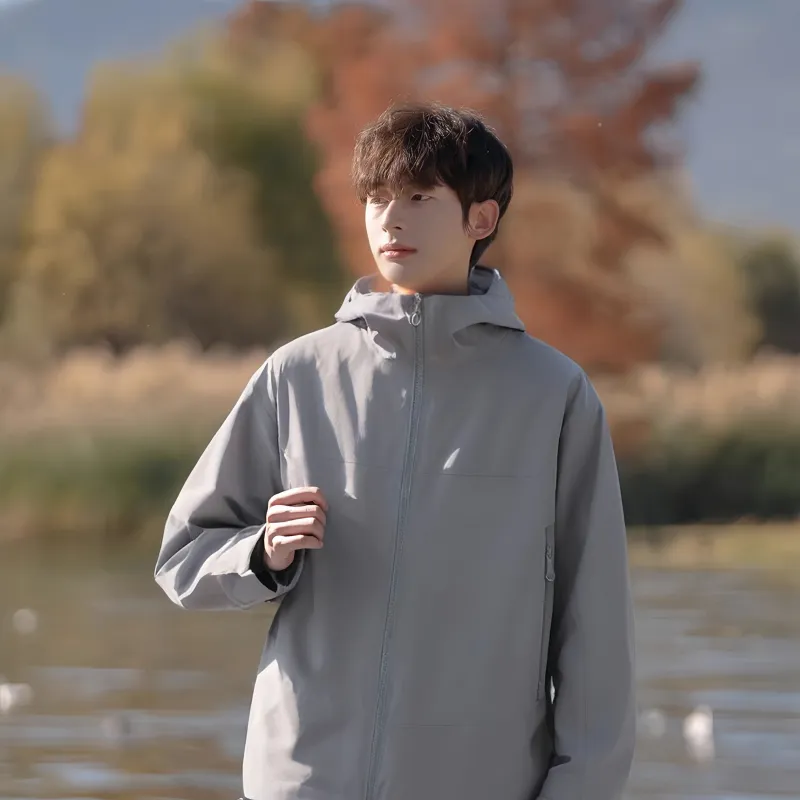 JUNGLE PANDA Water Resistant Windproof Breathable Wear Resistant Warm Windbreaker Jacket Unisex-17