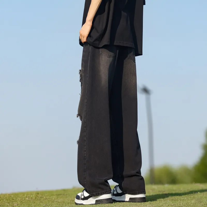 JUNGLE PANDA Jeans Unisex Black-4