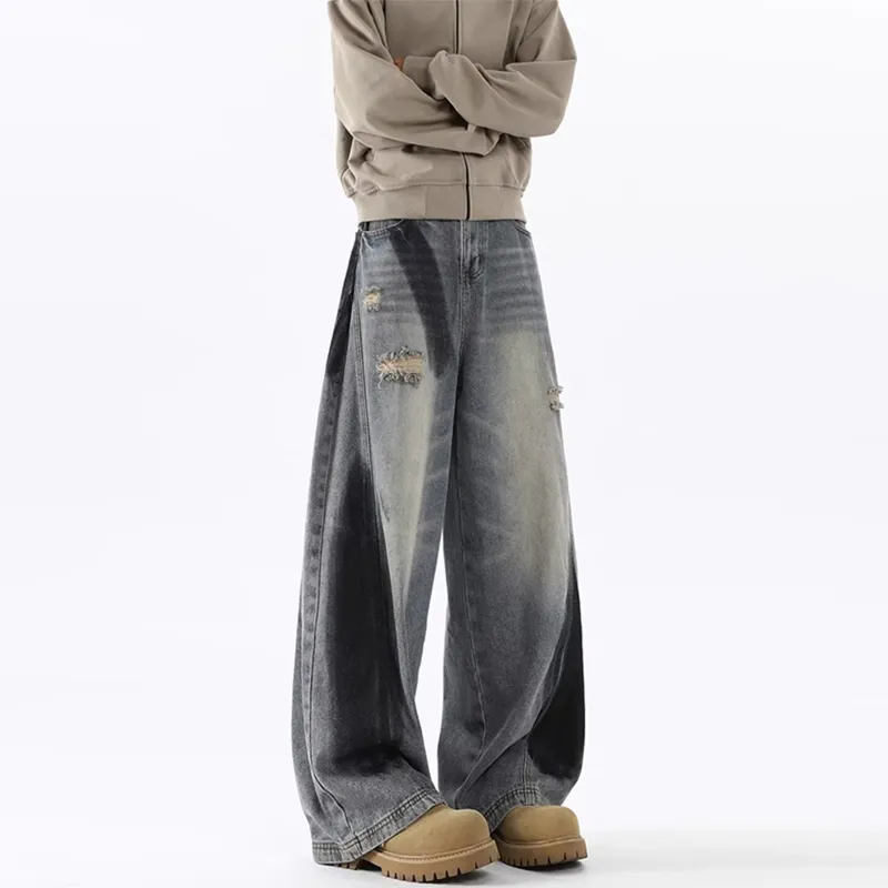 JUNGLE PANDA Jeans Unisex Blue-4
