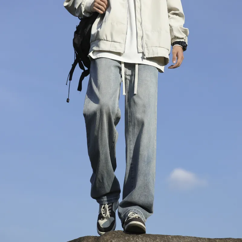 JUNGLE PANDA Jeans Unisex Distressed Gray-12