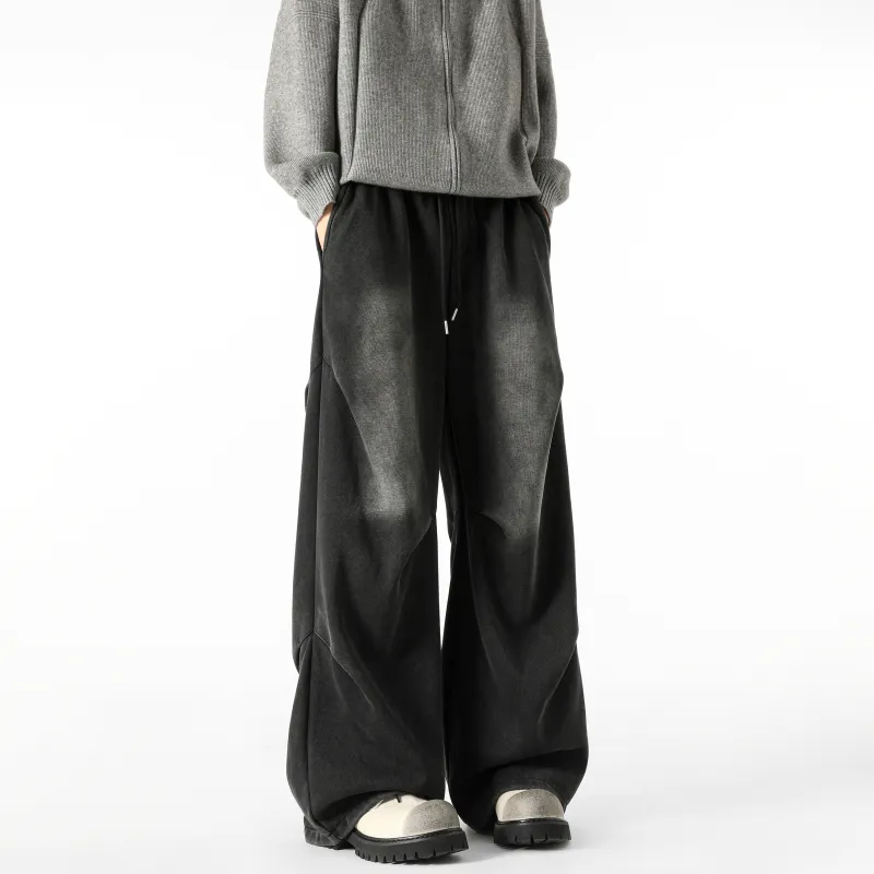 JUNGLE PANDA Knitted Sweatpants Unisex Black-3