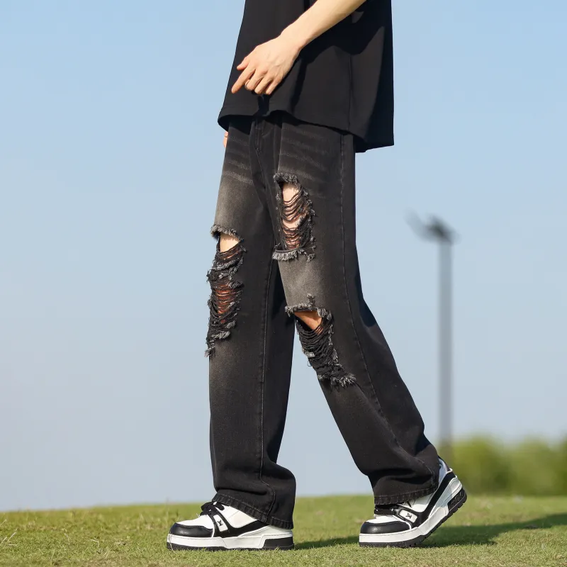 JUNGLE PANDA Jeans Unisex Black-5