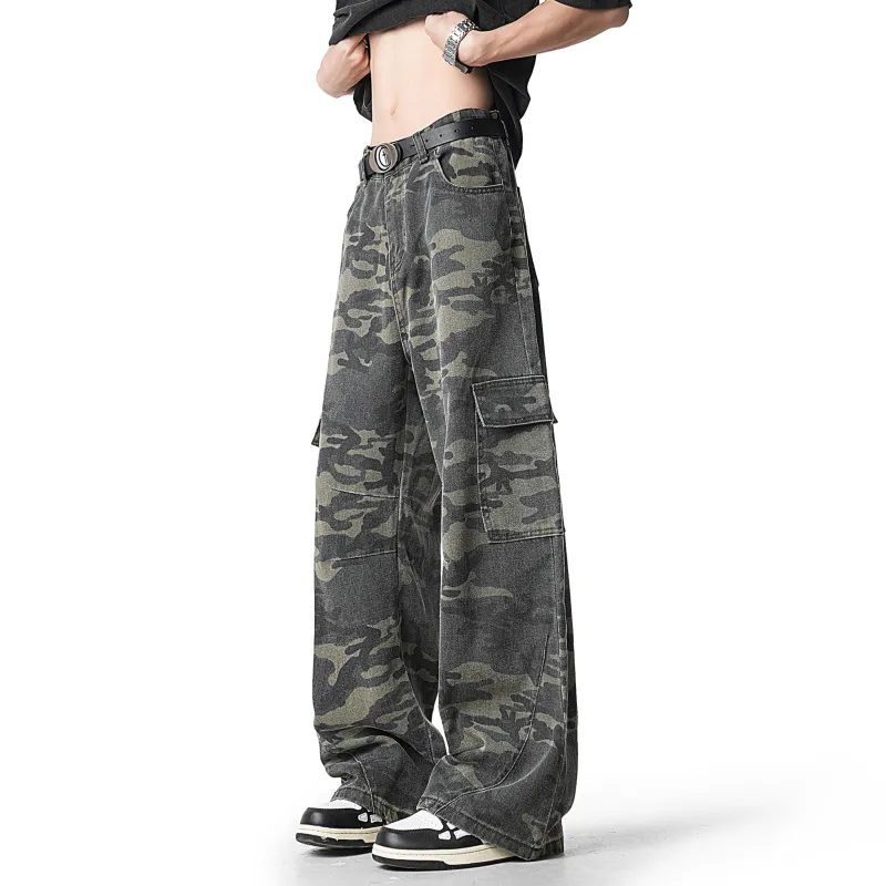 JUNGLE PANDA Knitted Sports Pants Unisex Camouflage-5