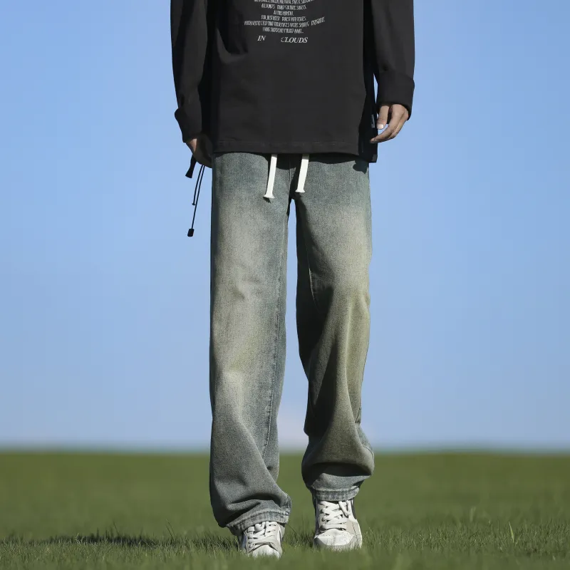 JUNGLE PANDA Jeans Unisex Distressed Gray-30