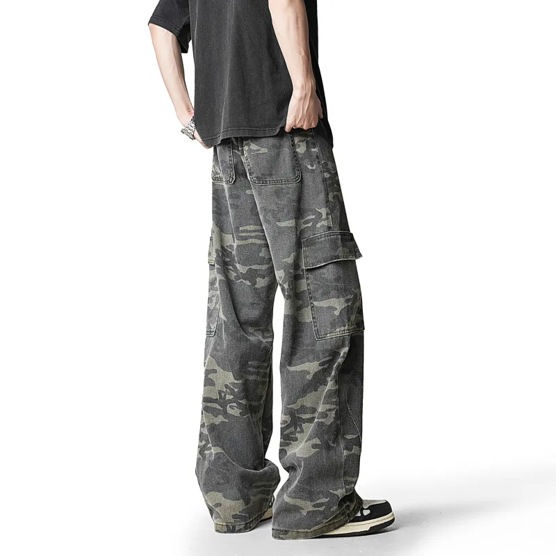 JUNGLE PANDA Knitted Sports Pants Unisex Camouflage-3