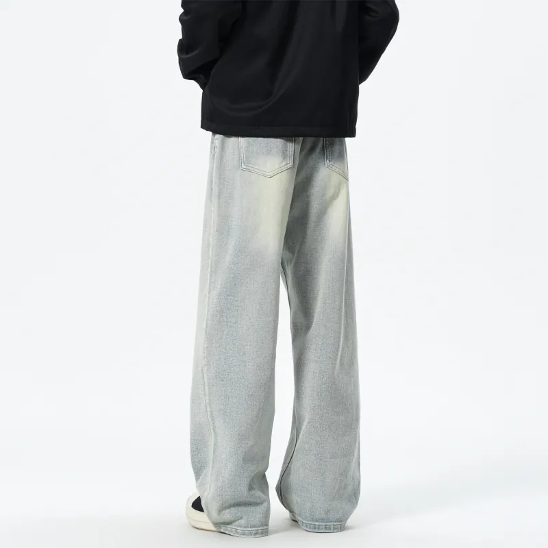 JUNGLE PANDA Jeans Unisex Blue White-4
