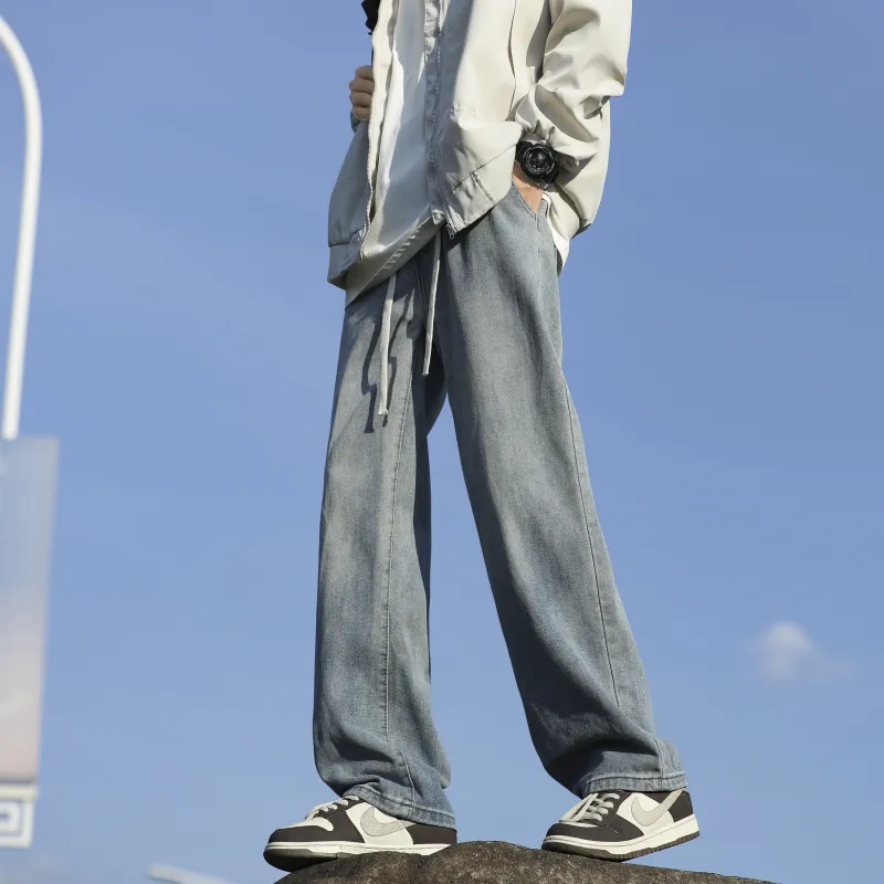 JUNGLE PANDA Jeans Unisex Distressed Gray-13