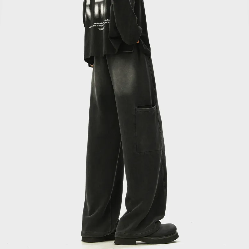 JUNGLE PANDA Knitted Sports Pants Unisex Black-6