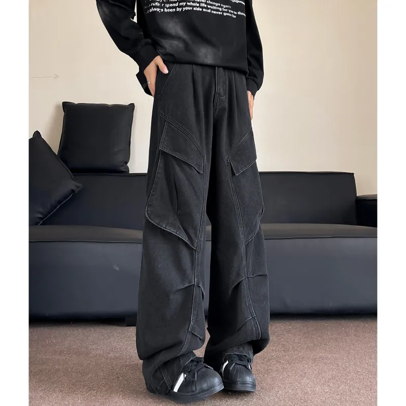 JUNGLE PANDA Jeans Unisex Black-3