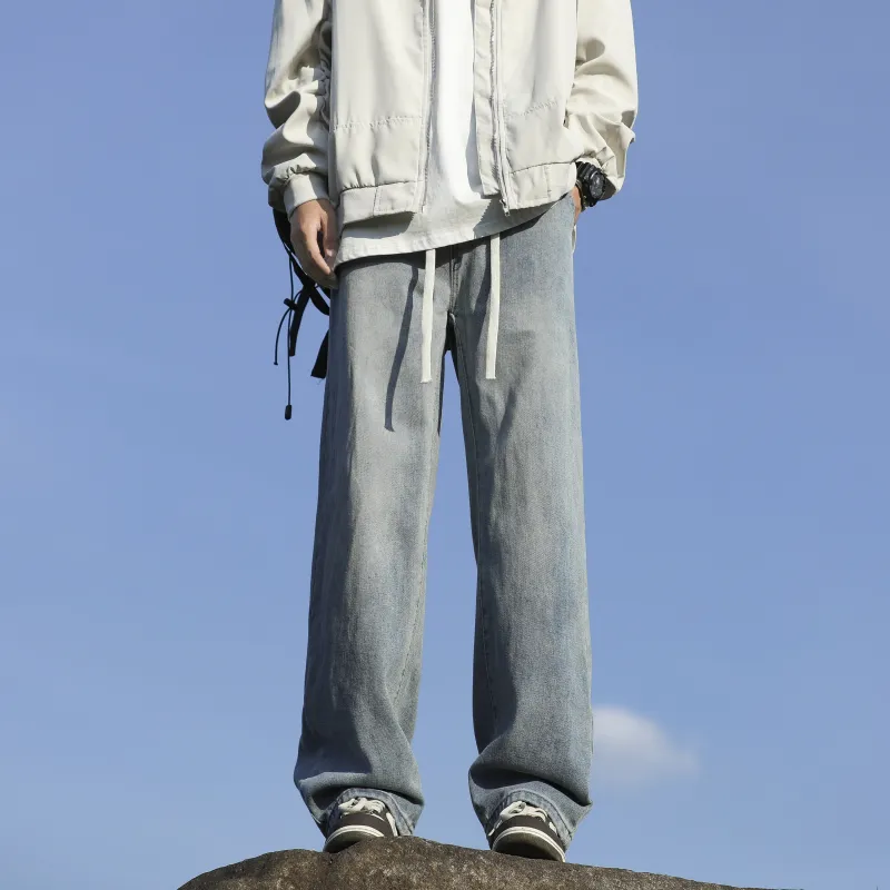 JUNGLE PANDA Jeans Unisex Distressed Gray-9