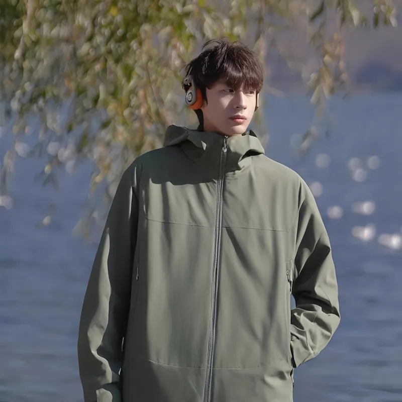JUNGLE PANDA Water Resistant Windproof Breathable Wear Resistant Warm Windbreaker Jacket Unisex-23