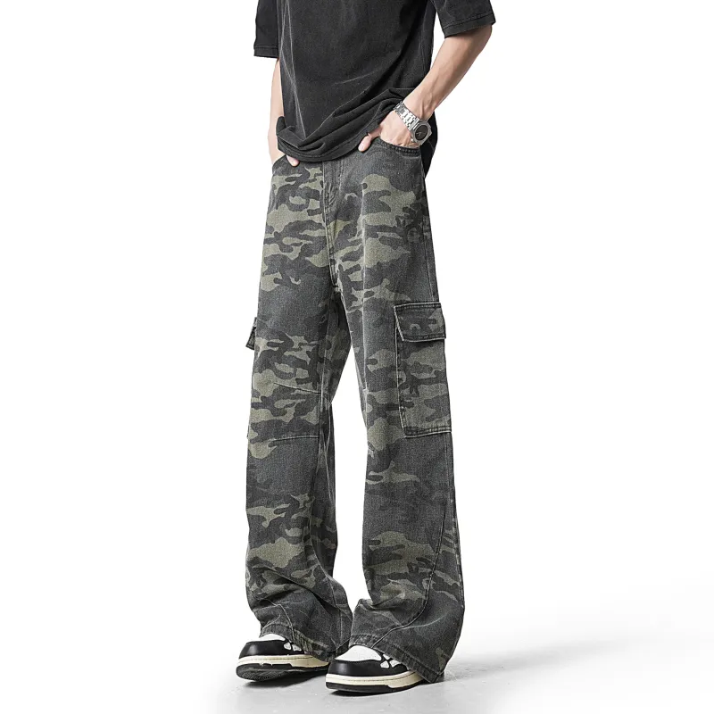 JUNGLE PANDA Knitted Sports Pants Unisex Camouflage-6