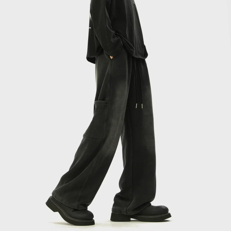 JUNGLE PANDA Knitted Sports Pants Unisex Black-2