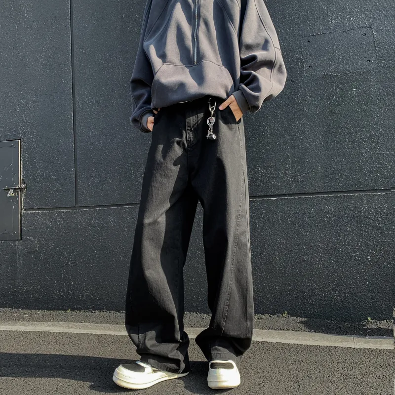 JUNGLE PANDA Knitted Sports Pants Unisex Pure Black-5