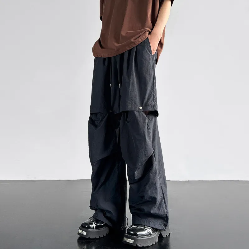 JUNGLE PANDA Knitted Sports Pants Unisex Black-3