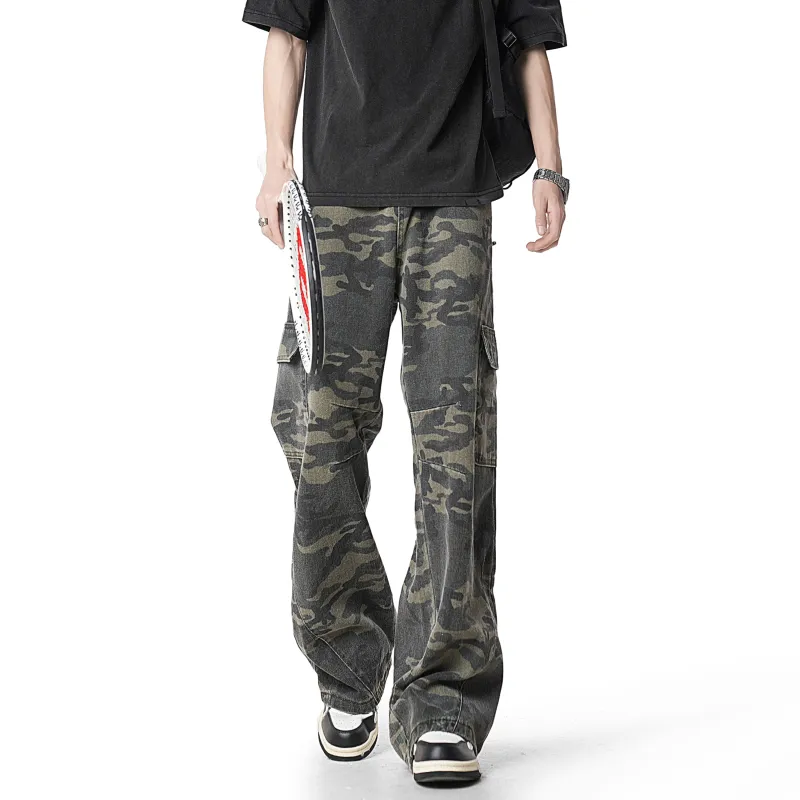JUNGLE PANDA Knitted Sports Pants Unisex Camouflage-1