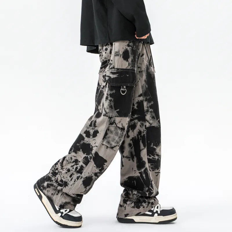 JUNGLE PANDA Cargo Pants Unisex Camouflage-5
