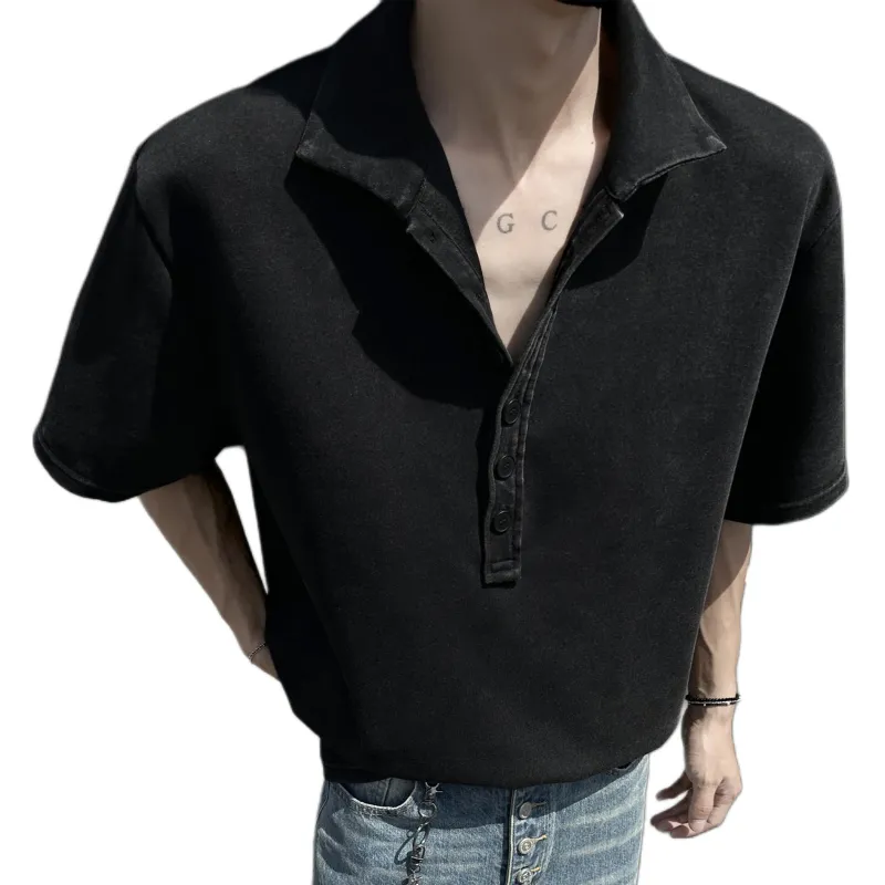 JUNGLE PANDA Polo Shirt Unisex Black-7