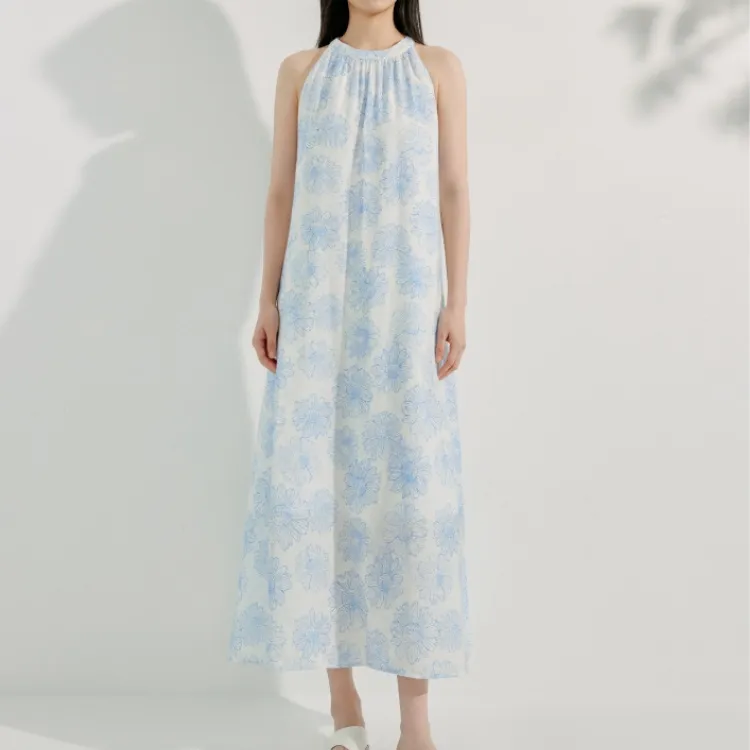 Inman Slip Dresses Women's Lake Blue Floral-2