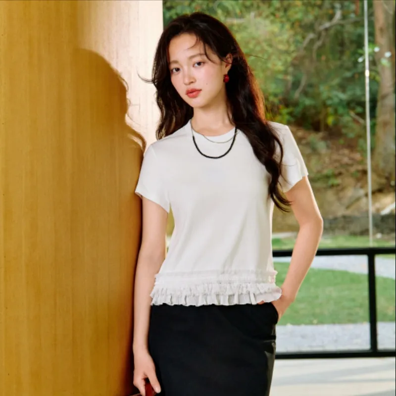 Inman T Shirts Women's Pearl White-3