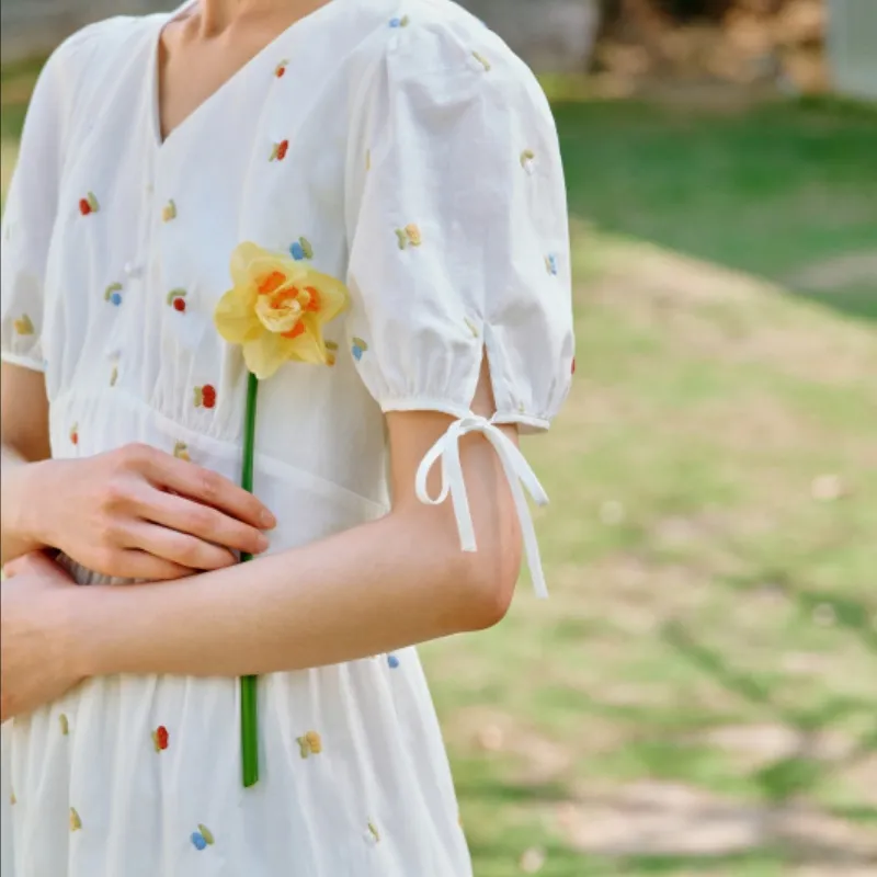 Inman Long Sleeved Dress Women's Pearl White-2