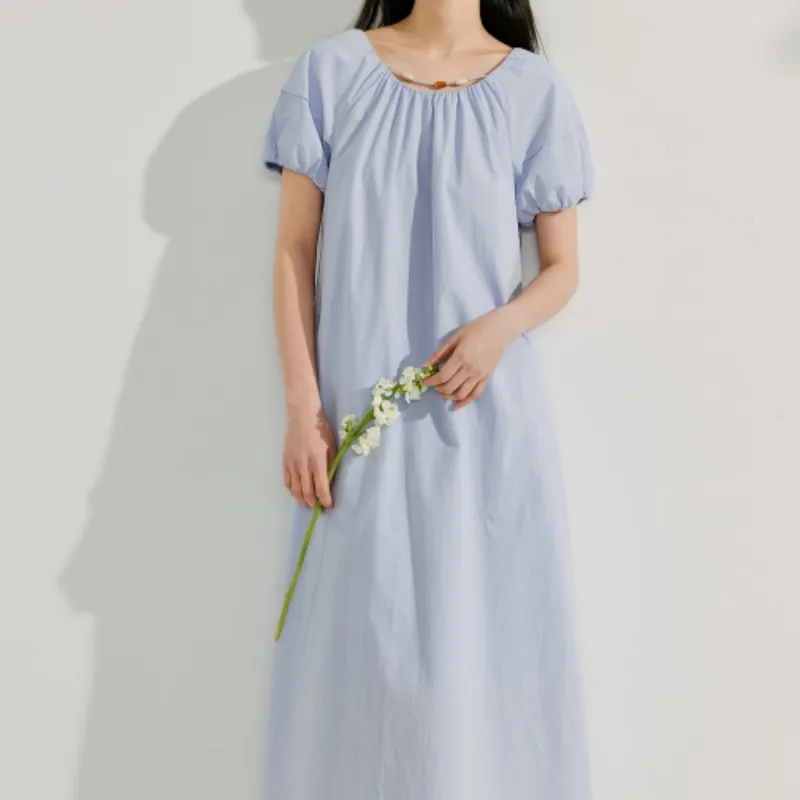 Inman Long Sleeved Dress Women's Sky Blue-3