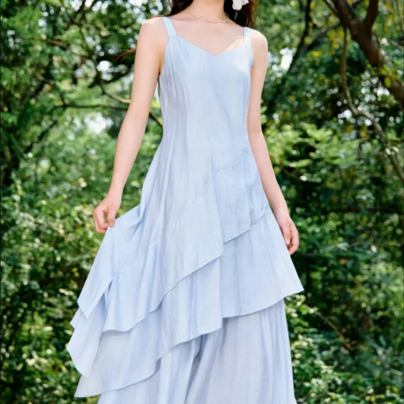 Inman Slip Dresses Women's Powder Blue-3