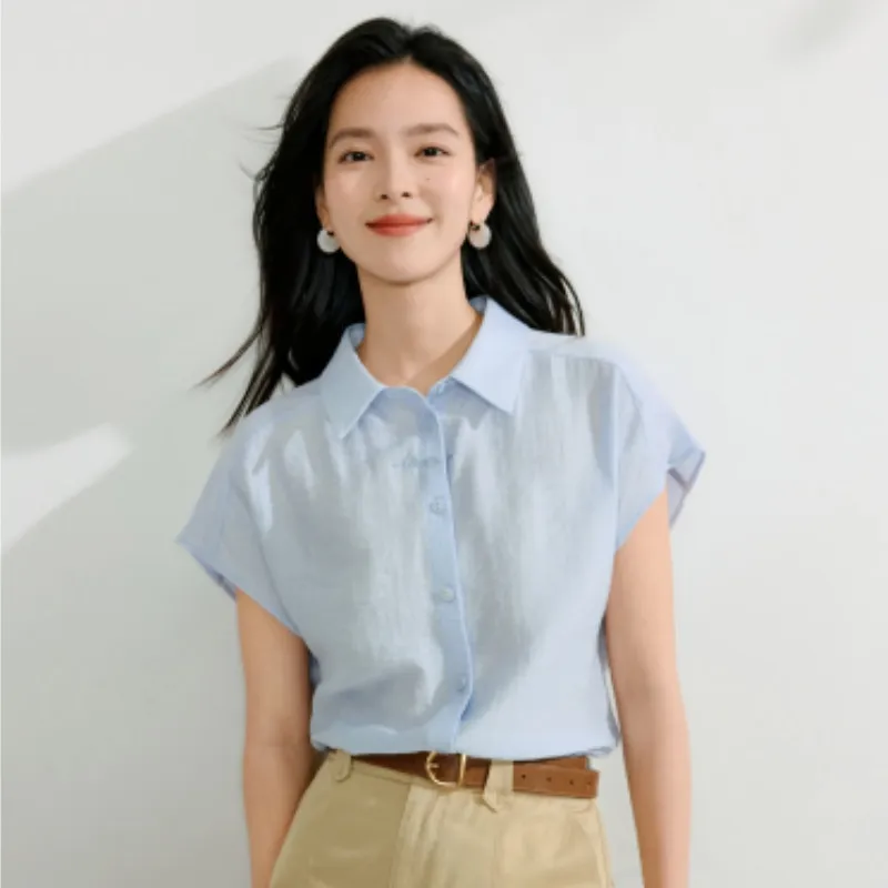 Inman Shirts Women's Light Blue-3