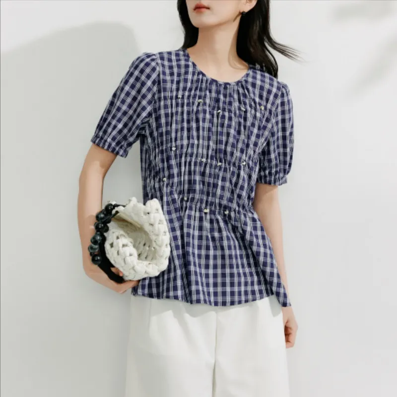 Inman Shirts Women's Navy Blue-3
