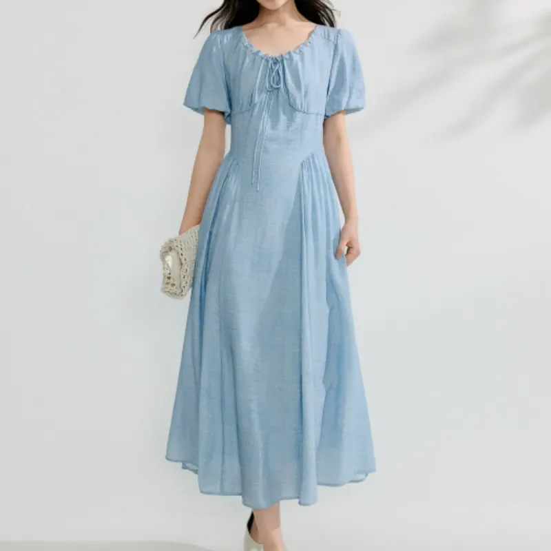 Inman Long Sleeved Dress Women's Powder Blue-2