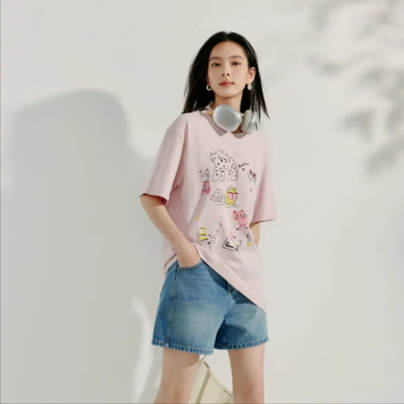 Inman T Shirts Women's Dusty Pink-3