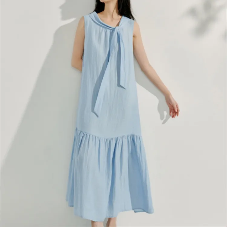 Inman Sleeveless Dress Women's Light Terracotta Blue-3