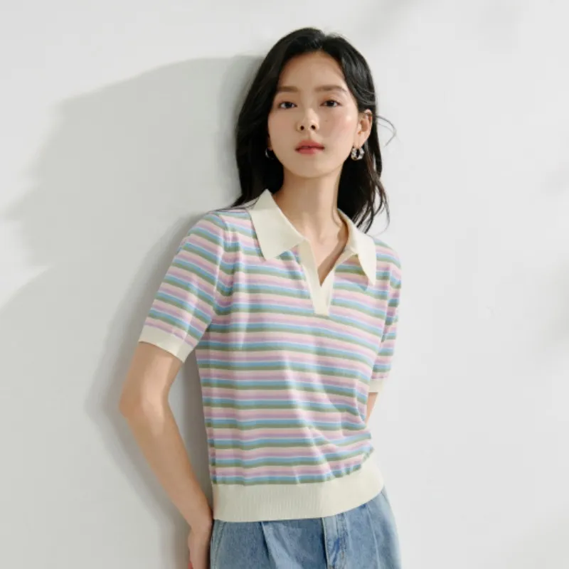 Inman Knitwear Women's Multicolor Stripes-3