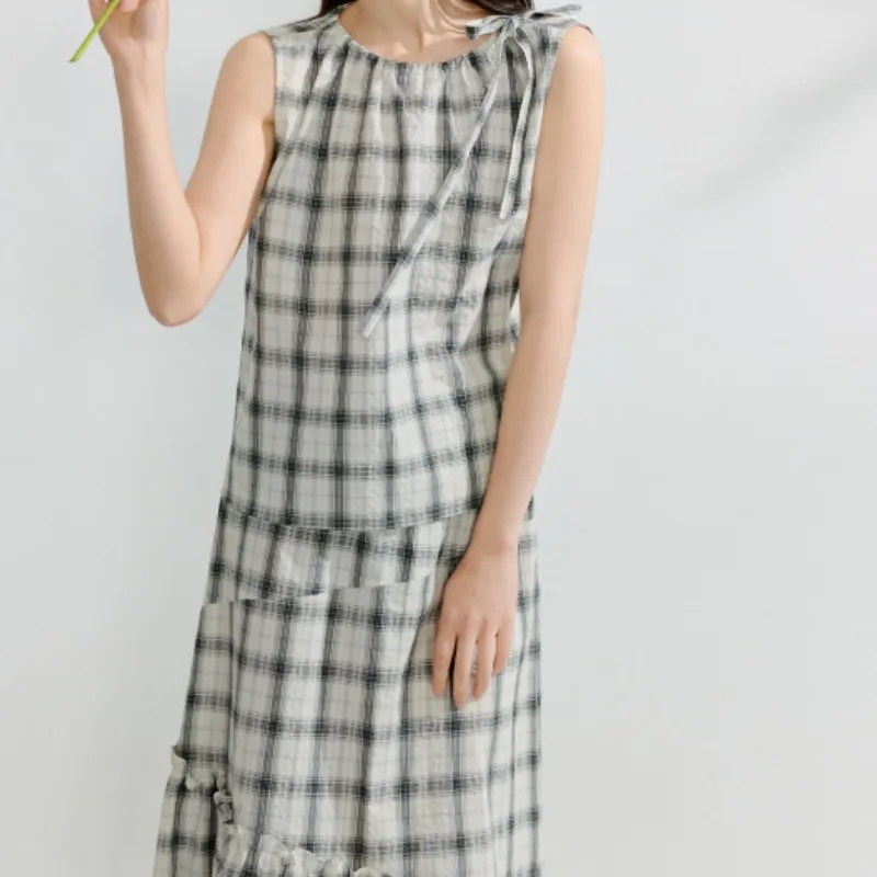 Inman Shirt Women's Black White Plaid-4