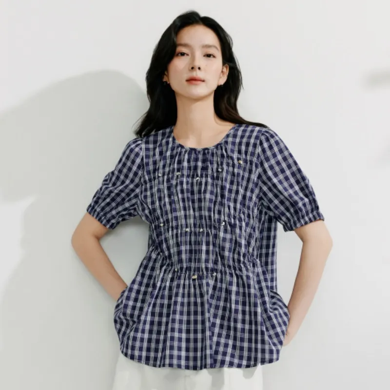 Inman Shirts Women's Navy Blue-4