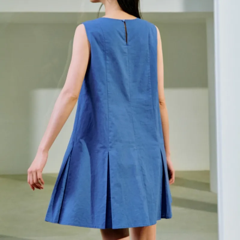 Inman Sleeveless Dresses Women's Electric Blue-4