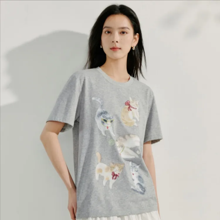 Inman T Shirts Women's Heather Gray-3