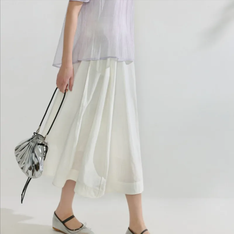 Inman Casual Short Skirts Women's Pearl White-3
