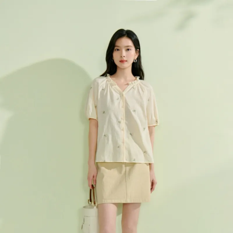 Inman Shirts Women's Pear Blossom Beige-2