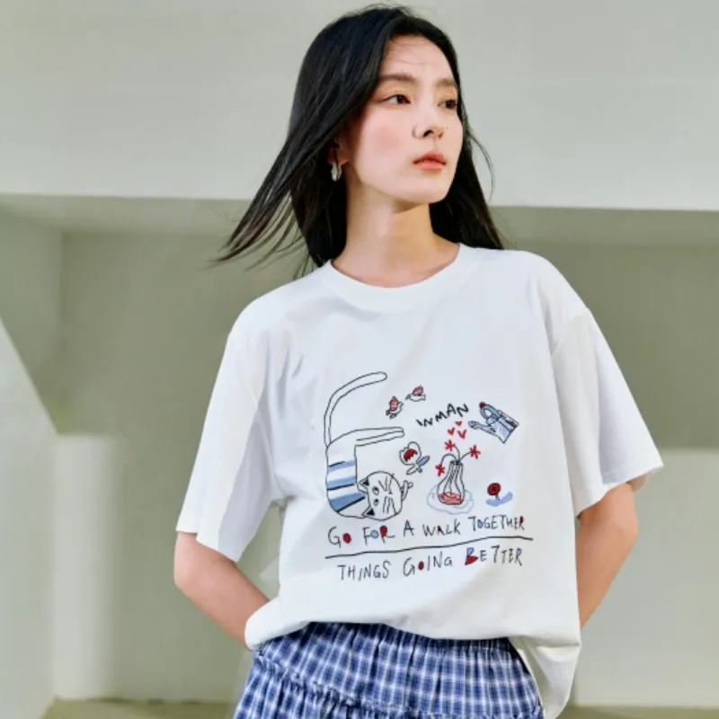 Inman T Shirts Women's Pearl White-3